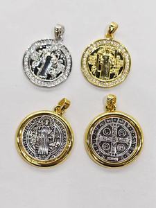 Colgante de Estrella y Luna Divergentes al por Mayor, Dije Brillante con Circonitas Cúbicas, Joyería Chapada <span class=keywords><strong>en</strong></span> Oro, Diseño Elegante de Concha para Hacer Llaveros y Collares - Product Image 2