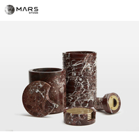 Rosso Levanto Seau à glace en marbre Refroidisseurs Seau à glace artisanal de haute qualité Usine Vente directe Glacière en marbre Refroidisseur de vin