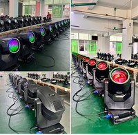 Cabeza móvil LED RGBW de 295W con estuche de transporte ABS para DJ, discoteca, club nocturno, bodas y equipos de escenario