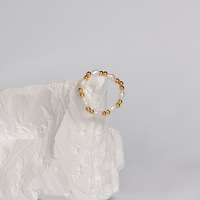 Süßwasser perlen ringe hand gefertigte elastische zierliche Stapel perlen Perlen ringe Miyuki Spiegel glanz Schmuck