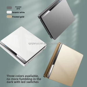 Interruptor de luz sin marco Sensation, panel de suministros eléctricos, interruptor de pared, toma de corriente con tira electrochapada, interruptor eléctrico de pared - Product Image 5