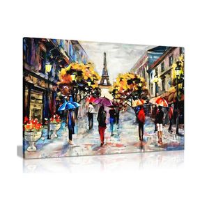 โมเดิร์นร่วมสมัยสีดําสีขาวสีแดงปารีสไอเฟลทาวเวอร์ภาพพิมพ์ตกแต่งบ้านผ้าใบผนังศิลปะโปสเตอร์พิมพ์ภาพวาด - Product Image 2