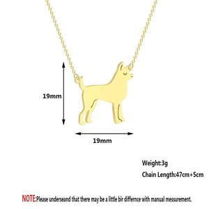 Nouveau <span class=keywords><strong>collier</strong></span> pendentif en acier inoxydable pendentif en forme de chien <span class=keywords><strong>Chihuahua</strong></span> et <span class=keywords><strong>collier</strong></span> animal - Product Image 2
