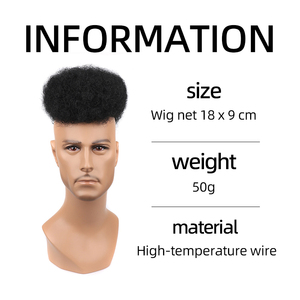 Fujia Men's Mohawk Spiky Toupee Flat Top Hair Replacement Piece <strong>Emo</strong> Cosplay 100% Density Heat Resistant Synthetic <strong>Wig</strong> - Product Image 2