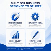Badge personnalisé en alliage de zinc gravé avec logo et nom, avec support magnétique pour uniformes de personnel