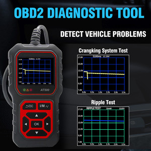 เครื่องมือตรวจสอบเครื่องยนต์อัตโนมัติมาใหม่ AT5OO สแกนเนอร์ OBD II ลบภาษาได้11แบบ OBD2ปลั๊กแอนด์เพลย์ - Product Image 5