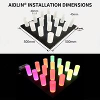 AIDLIN Настраиваемая RGB LED-подсветка 3W, 360-градусная светящаяся ПВХ-колонна-световод для декора ночных клубов и баров