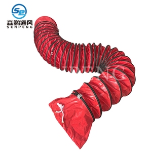 300mm di alta qualità resistente all'usura rosso PVC condotto dell'aria ad alta temperatura <span class=keywords><strong>flessibile</strong></span> di ventilazione <span class=keywords><strong>flessibile</strong></span> resistente al condotto dell'aria di scarico - Product Image 3
