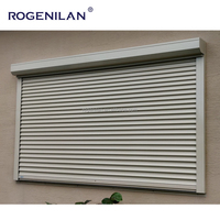 Volets roulants automatiques en aluminium noir pour fenêtres, sécurité, verrouillage, verticaux, extérieurs, résidentiels, appartements