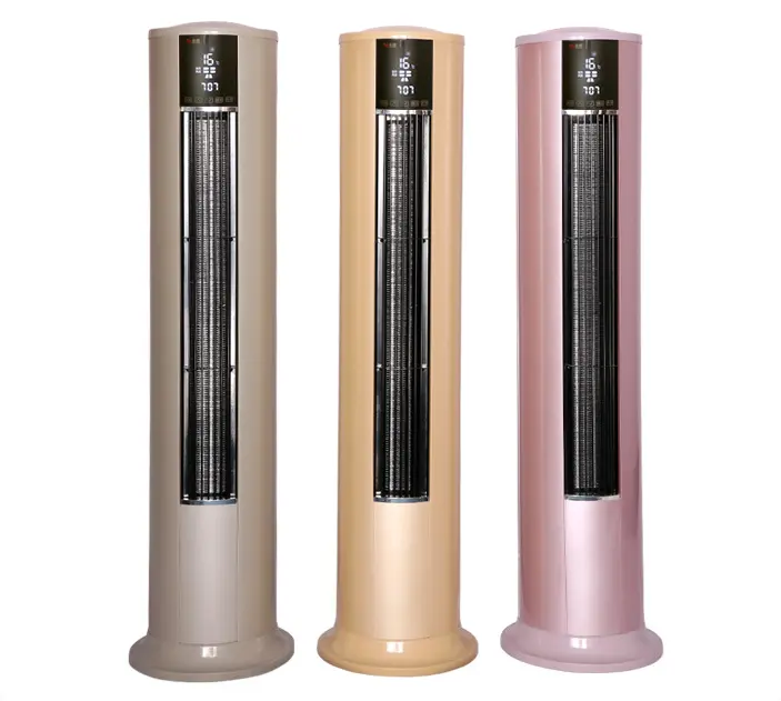Energy saving cylinder movable 3 levels heat air conditioner fan home house space room no charged PTC ceramic electric heater