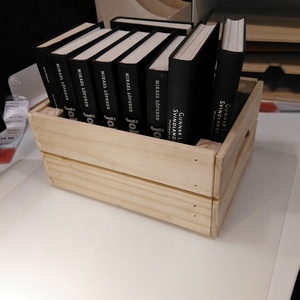 Caja <span class=keywords><strong>de</strong></span> libros y cosméticos <span class=keywords><strong>de</strong></span> madera Natural multifuncional, diseño rectangular tallado para almacenamiento <span class=keywords><strong>de</strong></span> escritorio pequeño <span class=keywords><strong>de</strong></span> artículos diversos - Product Image 2