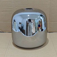 Abat-jour en verre ovale givré opale, abat-jour en verre épais et arrondi avec trou supérieur pour luminaire