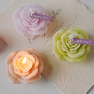 Geurstokjes met pioenroosvorm, op maat gemaakte aromatherapie Valentijnsdag cadeau, geurkaarsen voor thuis, bruiloft, decoratieve bloem, aromatische kaarsen - Product Image 5