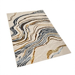 Alfombra Adiva de Polipropileno Turco, Moderna, Tejida a Máquina, de Pelo Alto, Resistente a las Manchas, con Patrón Abstracto, para Sala de Estar - Product Image 1