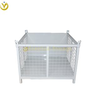 YiLian Vente chaude <span class=keywords><strong>Cage</strong></span> de stockage pliable en acier galvanisé à chaud Q235, conteneur en treillis métallique, capacité de 300 à 1500 kg - Product Image 3
