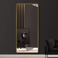Miroir sur pied en verre de grande taille style Nobleness, personnalisable, décoration murale pour mariage, mobilier de salon, tendance Japandi FM-032