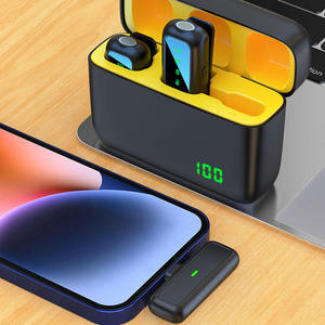 SX6 Dual Wireless Lavalier Microphone Nouveau design avec affichage de charge pour l'enregistrement en direct et le vlogging - Product Image 6