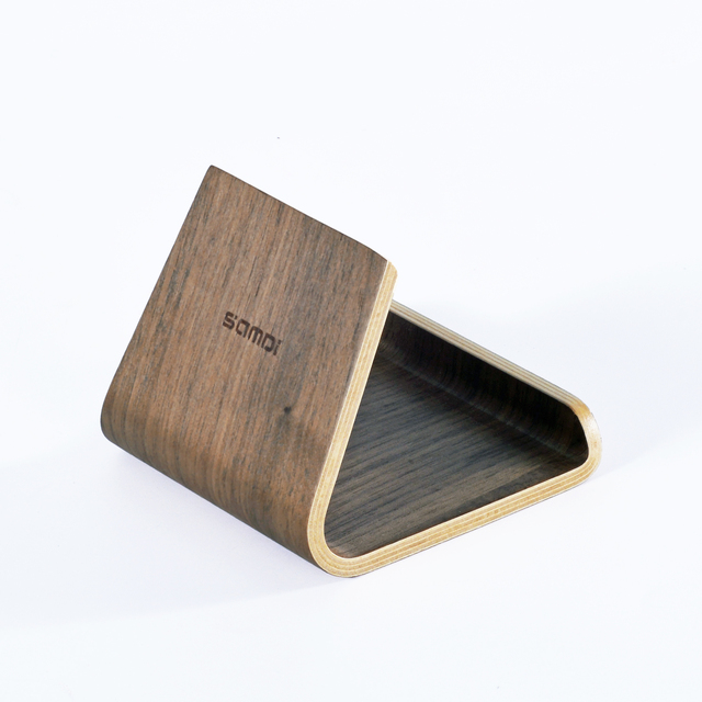 SAMDI Customizable Wooden Anti-Slip Solid L-shaped Stand for Ipad Portable Desktop Stand Accessories