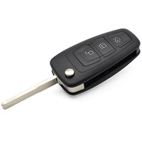Coque de clé de voiture intelligente à 3 boutons FD avec lame de remplacement pour télécommande de voiture