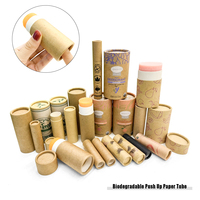 Baume à lèvres écologique logo personnalisé déodorant bâton cosmétique push Up Tube pour crème solaire