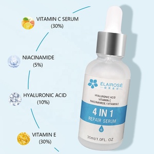 Suero 4 en 1 Blanqueador, Iluminador, Hidratante y Nutritivo con Niacinamida, Ácido Hialurónico, Vitamina C y E, Antiarrugas y Exfoliante para el Rostro, OEM - Product Image 3