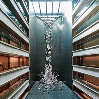 Offre Spéciale grande taille effet miroir hall décoration métal sculpture art inoxydable pour mur