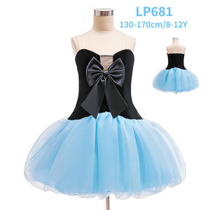 Gaun Satin Putri untuk Anak Perempuan Kerah O Bordir Bunga Panjang Selutut Kostum Pertunjukan Gadis Bunga Gaun Pesta Anak-anak - Product Image 1