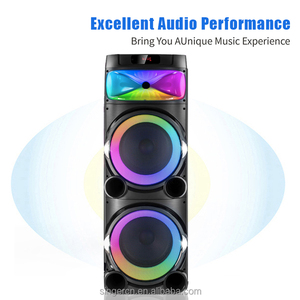 Système audio professionnel HI-FI double 10 pouces AO-2107, enceintes sans fil en bois pour DJ, super basses, RGB, pour soirées dansantes - Product Image 2