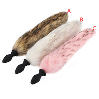 Vibrateur anal en forme de queue de renard, en silicone, avec télécommande sans fil, jouet sexuel pour adultes, jouet anal à longue queue