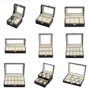 Tùy chỉnh 2 3 6 12 24 Khe Cắm PU da quà tặng bao bì đồng hồ lưu trữ box & trường hợp ban nhạc dây đeo hộp hiển thị - Product Image 2