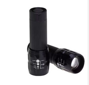 Lampe de poche LED en aluminium zoomable GreenLight avec batterie rechargeable AAA, étanche IP33, mise au point réglable et lumière noire - Product Image 1