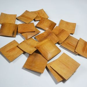 Bamboo Square Dishes 1500pcs <b>Small</b> Serving <b>Trays</b> For Food Sushi Pastry Dish Set Natural Wood Plate With JZP-06 - Product Image 1