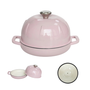 2026 <span class=keywords><strong>Cocotte</strong></span> en fonte émaillée robuste <span class=keywords><strong>pour</strong></span> la cuisson du pain au levain, avec double couvercle et poignées, compatible four et <span class=keywords><strong>induction</strong></span> - Product Image 4