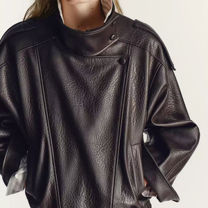 ZATRHMBM Collezione Primavera/Autunno 2026: Giacca Larga in Ecopelle alla Moda, Capospalla Casual <span class=keywords><strong>Vintage</strong></span> da <span class=keywords><strong>Donna</strong></span> - Product Image 6