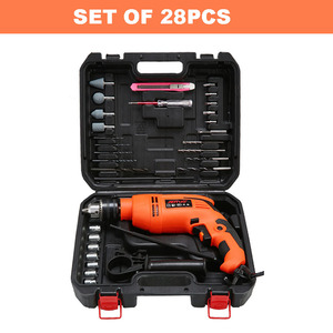 Perceuse à percussion professionnelle de type pistolet OEM 2700 tr/min, ensemble de perceuses à percussion de 1380 W haute puissance avec forets - Product Image 4