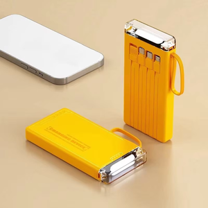 New Arrival Powerbank Hot Sale Charger <strong>4</strong> <strong>Output</strong> 1 <strong>Input</strong> Built in Cable 10000mAh Power Bank With Flashlight 20000mAh Powerbank - Product Image 3