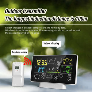 Reloj meteorológico inteligente Digital LED para interiores y exteriores, temperatura, humedad, pronóstico, Estación Meteorológica Inalámbrica - Product Image 6