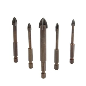 Hex-Shank Cross tip gạch bit-Kim Cương Grit cạnh cho crack-Free sứ khoan - Product Image 3