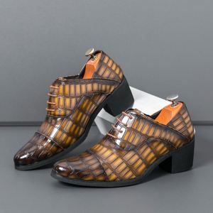 Chaussures habillées en cuir pour hommes, à semelle épaisse, à enfiler, respirantes, légères, antidérapantes, style anglais, surface lisse, pour les occasions formelles et les soirées - Product Image 3