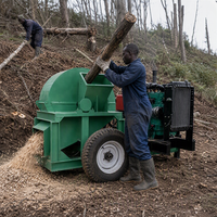 Broyeur à bois pour usine, diesel 82 CV, démarrage électrique, disque en acier moulé, 2200 tr/min, aucune alimentation électrique requise