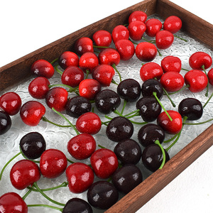 Accessoires décoratifs miniatures faits main pour jeux alimentaires, modèle de cerise rouge et jaune simulée, occasions de Noël et de Thanksgiving KANGNING - Product Image 6