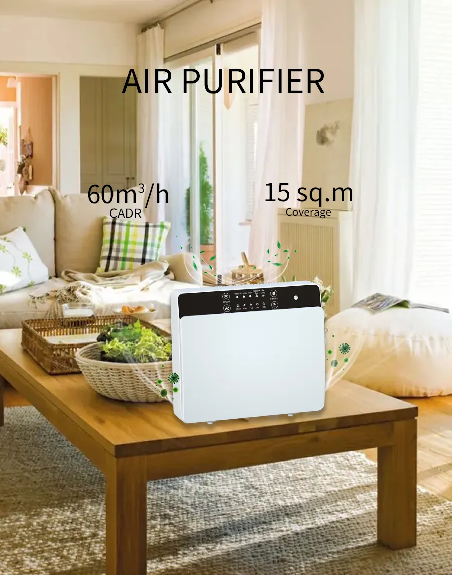 Cleaner Purifier Factory Air Cleaning Device Wall Mounted Price Affordable Desktop Air Purifier