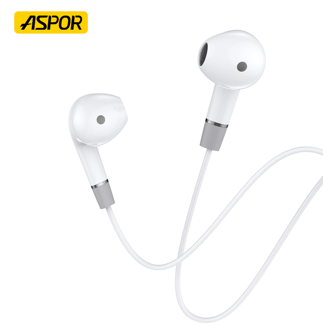 Aspor A218 Cheap Price In-Ear Wired Earbuds 3.5mm Jack IPX2 Waterproof Qualcomm Chipset 20 Hours Battery Life for Calls Sports