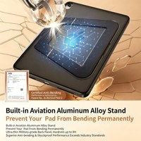 Étui avec emplacement pour stylet pour iPad Air 11 2025, Air 7 A16 11e génération 2025, Air 6 5 4, Pro 11 2024 5e génération, 10.2 10e génération, 10.9, Mini 7 6, Housse anti-pliage