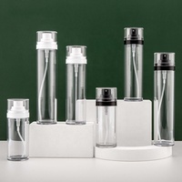 Emballage cosmétique personnalisé vide contenant de parfum en PET flacon pulvérisateur de brouillard en plastique transparent rechargeable flacon à pompe de poudre pour cheveux