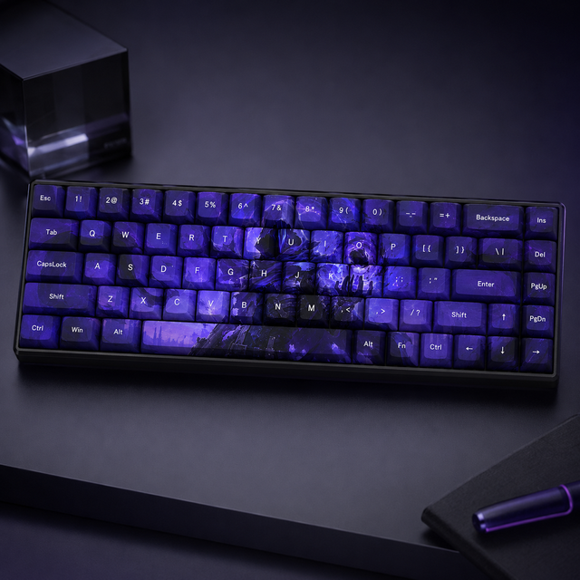 Custom VALORANT Omen 68 Key PBT Dye Sublimation Keycaps Cherry Profile Gaming Set for Mechanical Keyboard