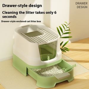 Un bac à litière en plastique écologique entièrement fermé avec fonction facile à nettoyer pour chiens et chats - Product Image 6