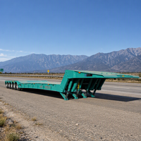 Semi-remorque surbaissée à col de cygne de 150 tonnes pour le transport de matériel lourd, excavatrices, transformateurs et grues minières