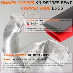 Terminales de Cobre de 90 Grados Fastronix con Orificio de 3/8 para Cable de Batería de Calibre 2, Conectores de Cobre Puro Modelo 405-017 - Product Image 5