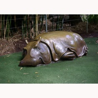 Grande statue de tortue de mer en métal pour décoration extérieure personnalisée Grande sculpture de tortue en bronze